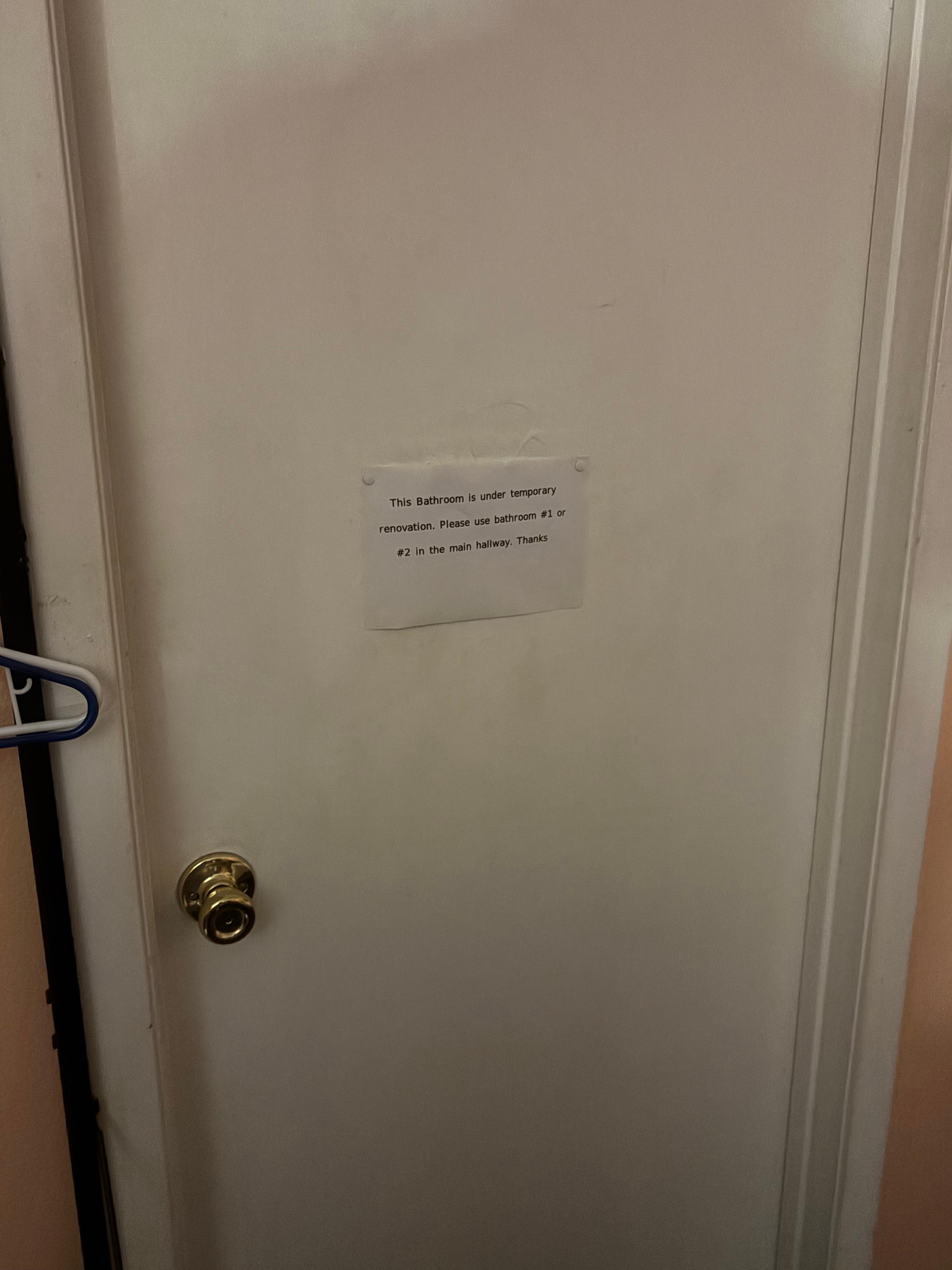 “Temporary renovation”