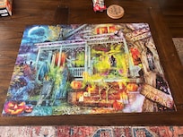 Did a Halloween puzzle while there!