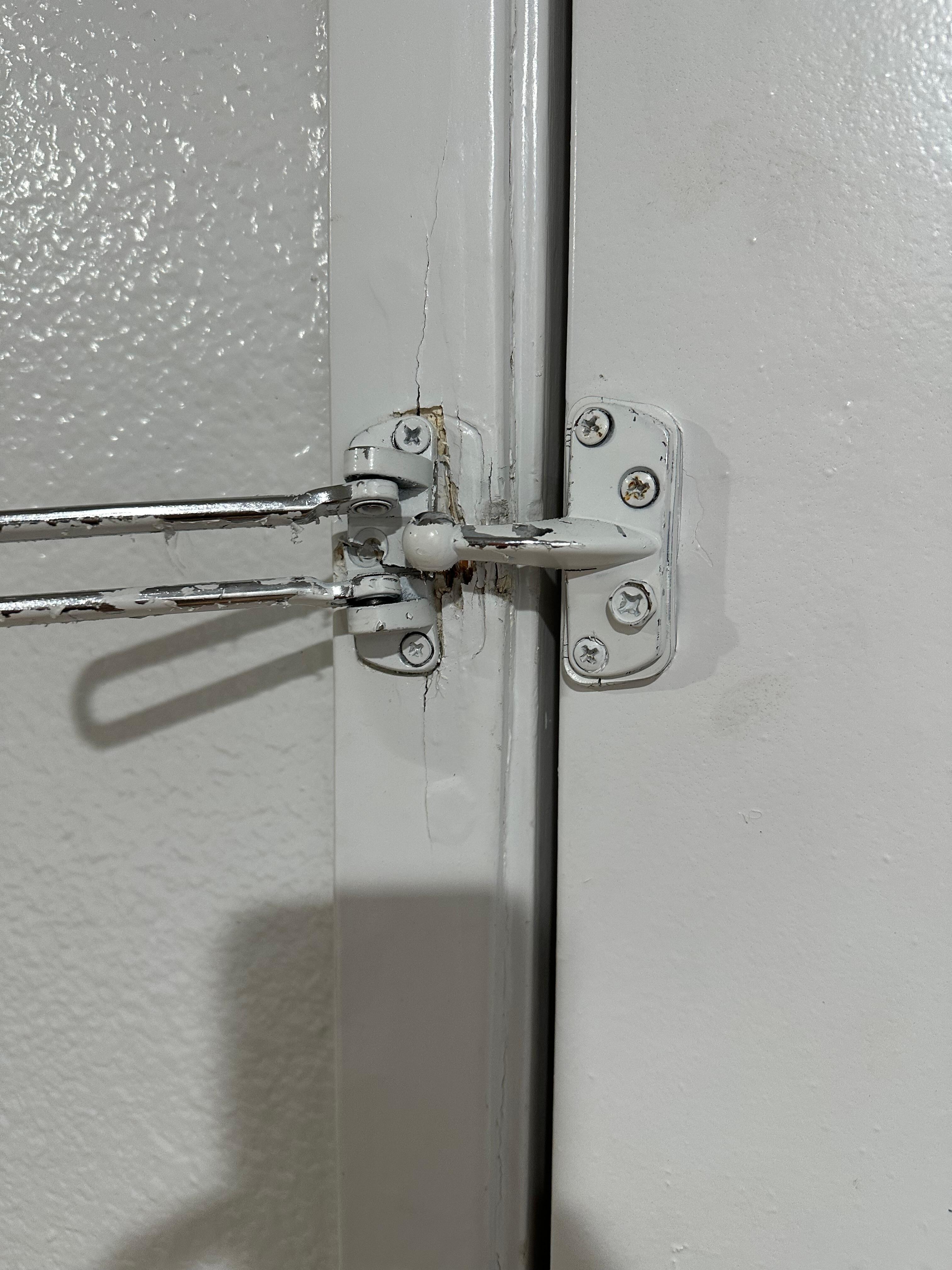 Broken safety lock in second room