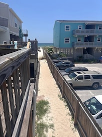 View from the top balcony and walkway to the beach!!!