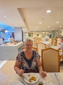 We had a wonderful Greek breakfast, lots of tasty choices.