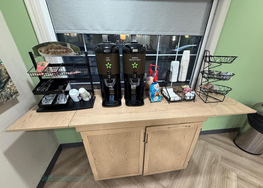 The barren breakfast area. 