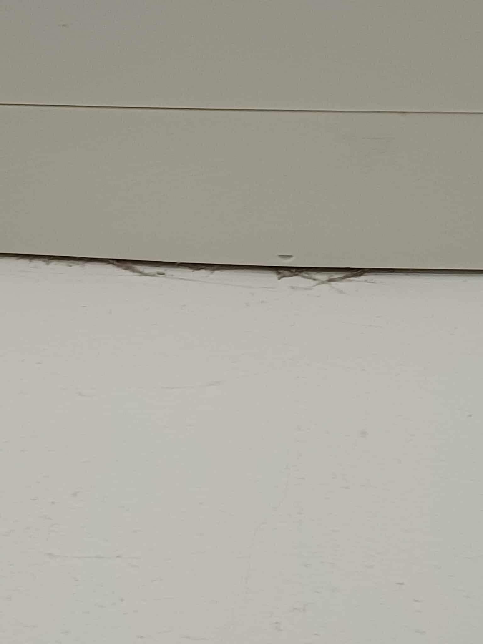 Dust around the air conditioner