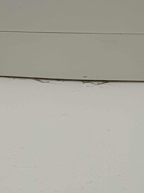 Dust around the air conditioner