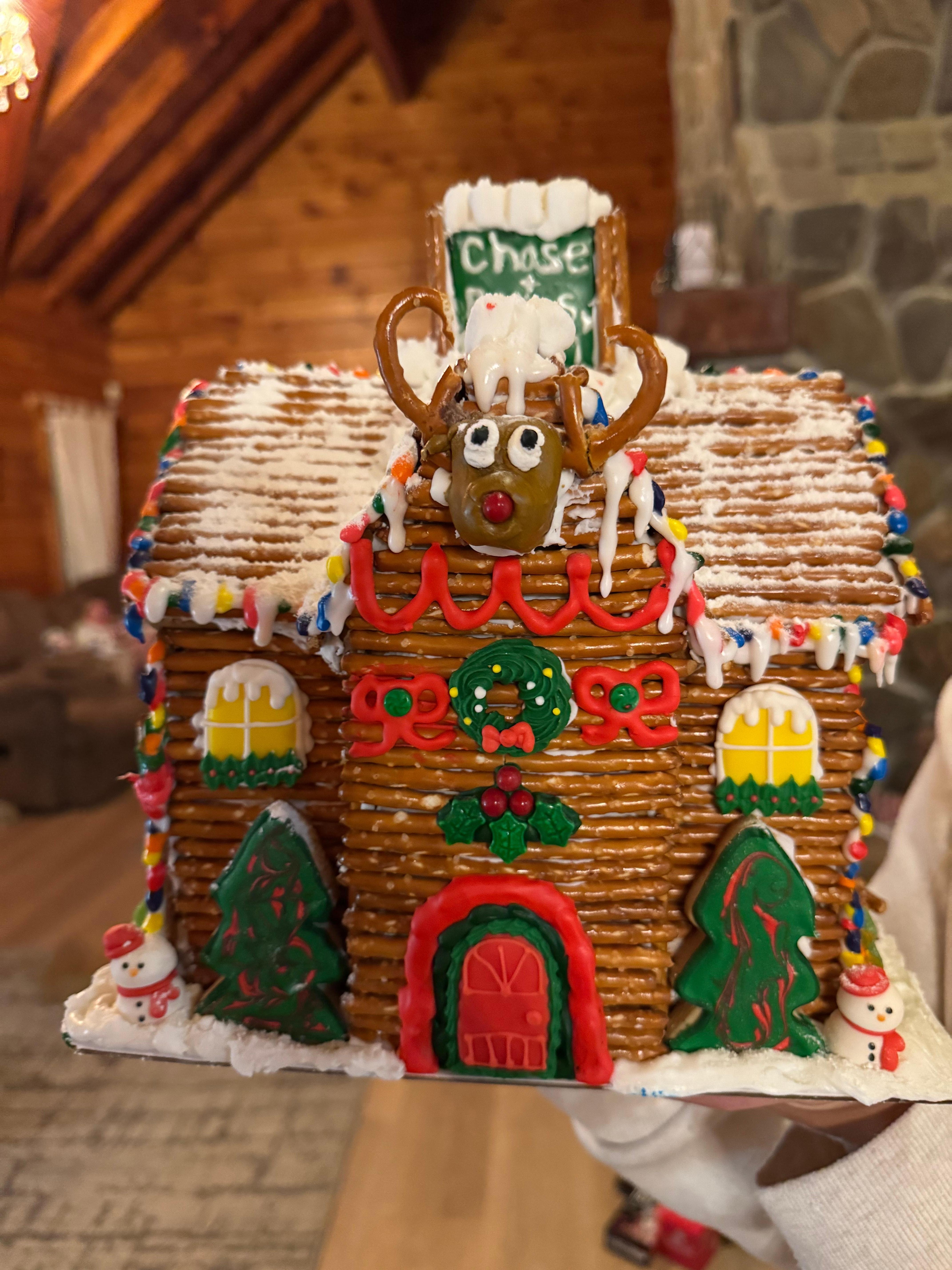 Cabin was gingerbread inspiration!! 