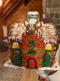 Cabin was gingerbread inspiration!!