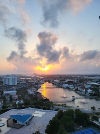 Sunset view from front door