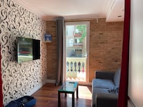 Balcony out sitting area door.