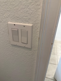 Dirty and missing screws.