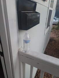 garbage left at entry of cottage