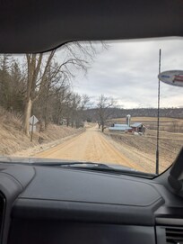 Road in front of property
