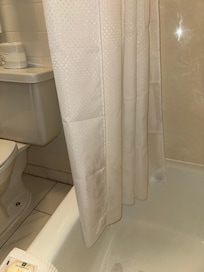 Stains on shower curtain