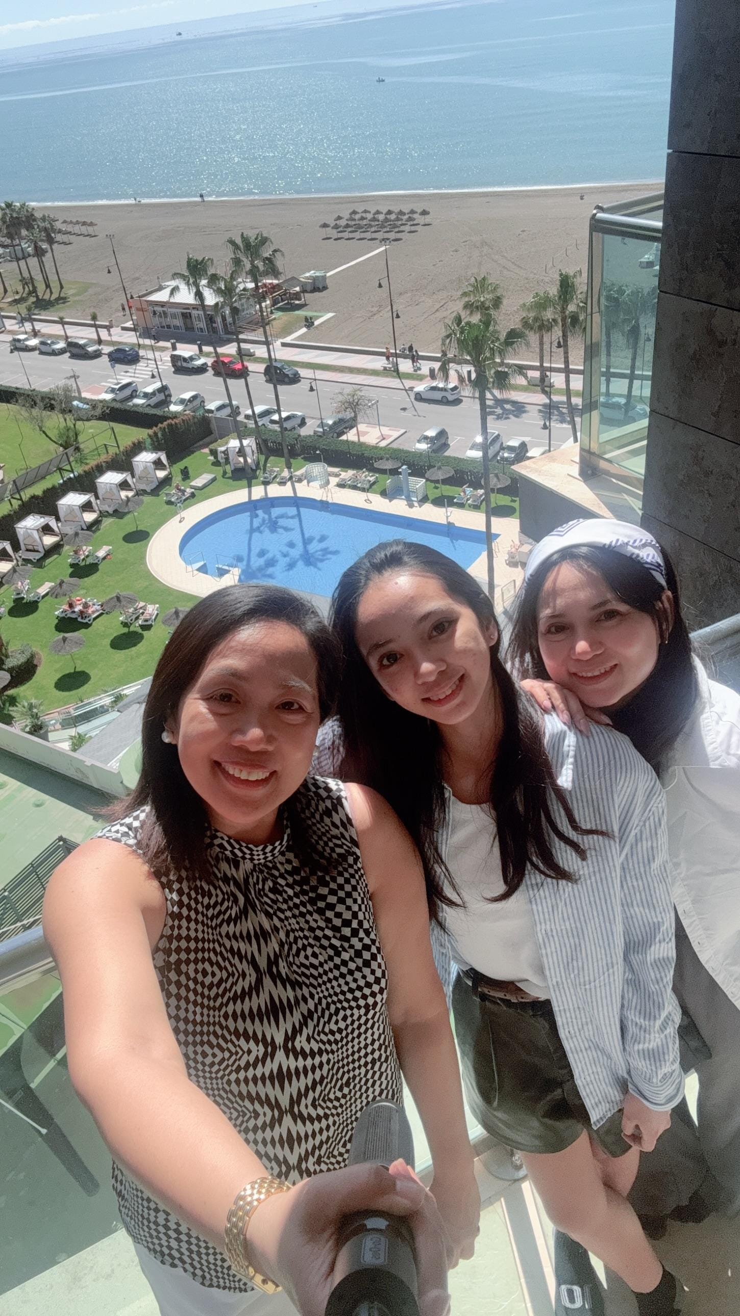 View from our room:)perfect location,just step to sandy beach and restaurants..