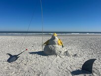 Fun sand art we saw on the beach