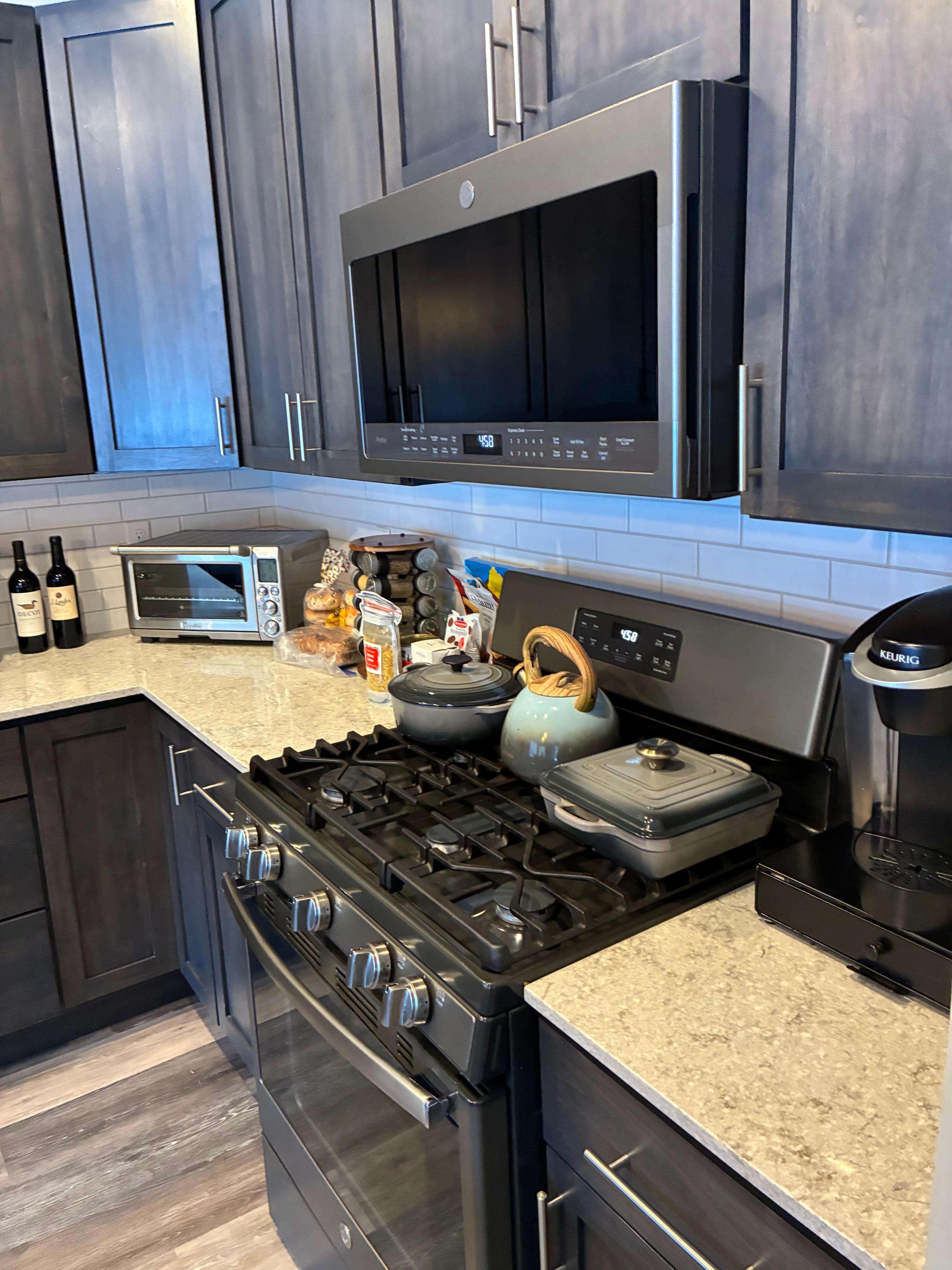 Kitchen with gas range