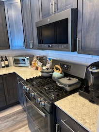 Kitchen with gas range