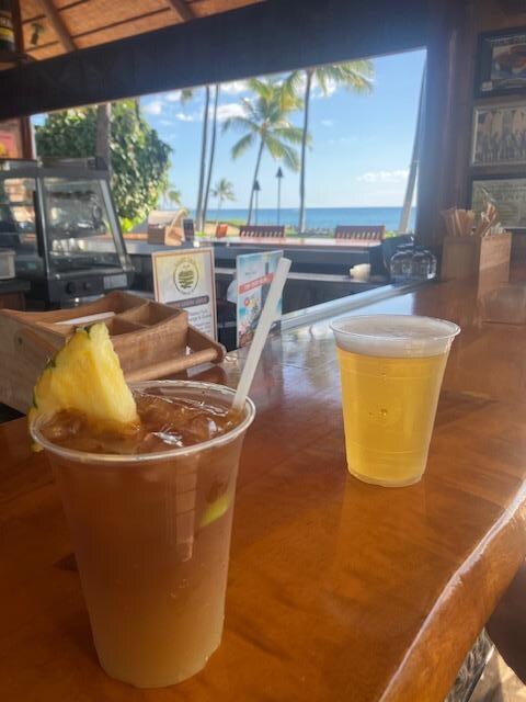 Beach bar on the property . Live music on some nights