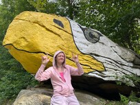 American Sign Language “ I Love you” at Eagle Rock in Hebron/Marbough Connecticut.