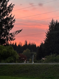 Sunset from the living room window.