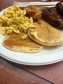 Very good eggs and the sausage was delicious