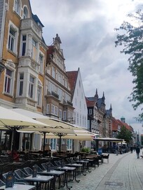 Lots of cafes along the streets