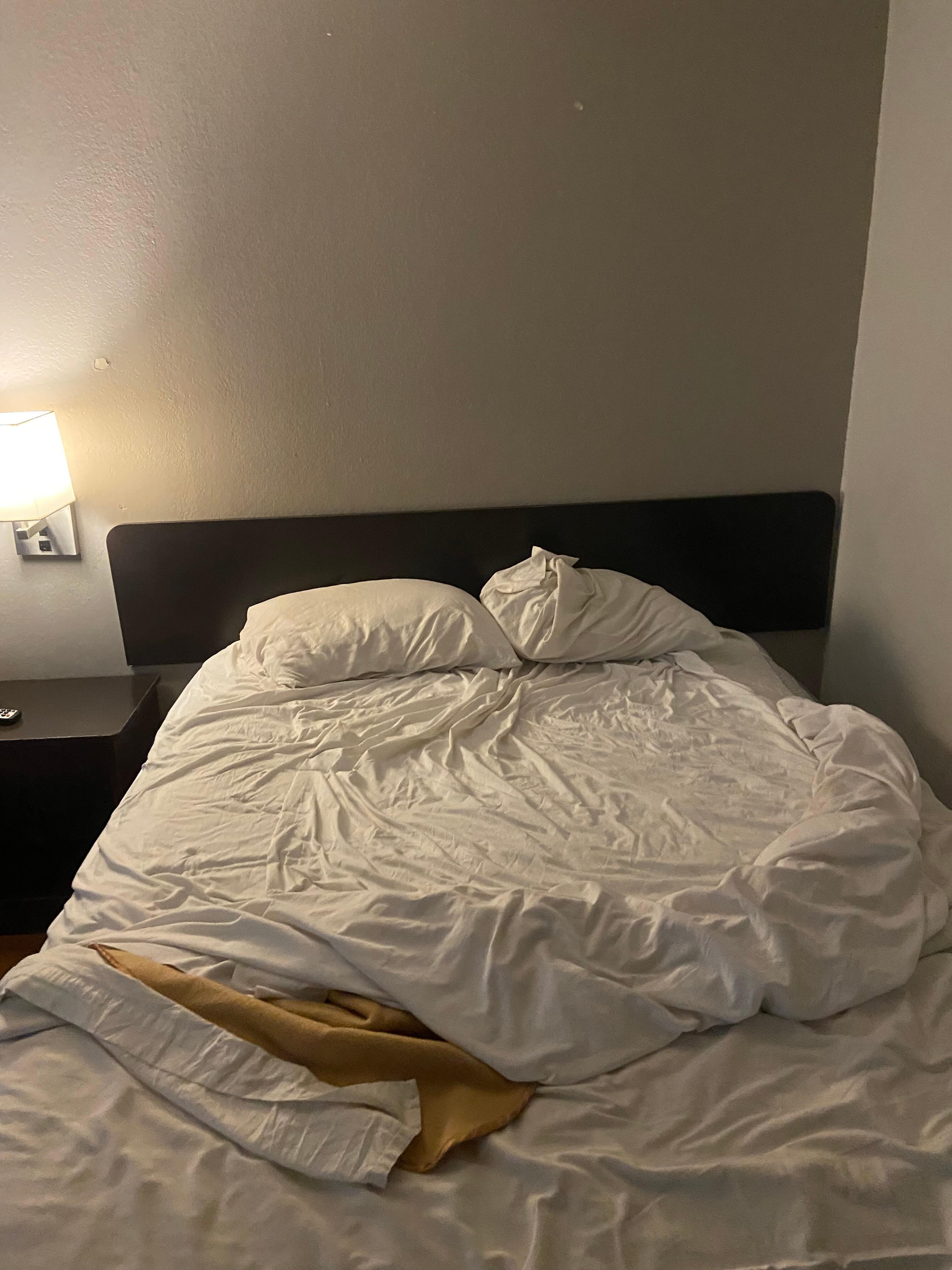 King headboard smaller bed