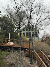 From the dock looking up at the house.