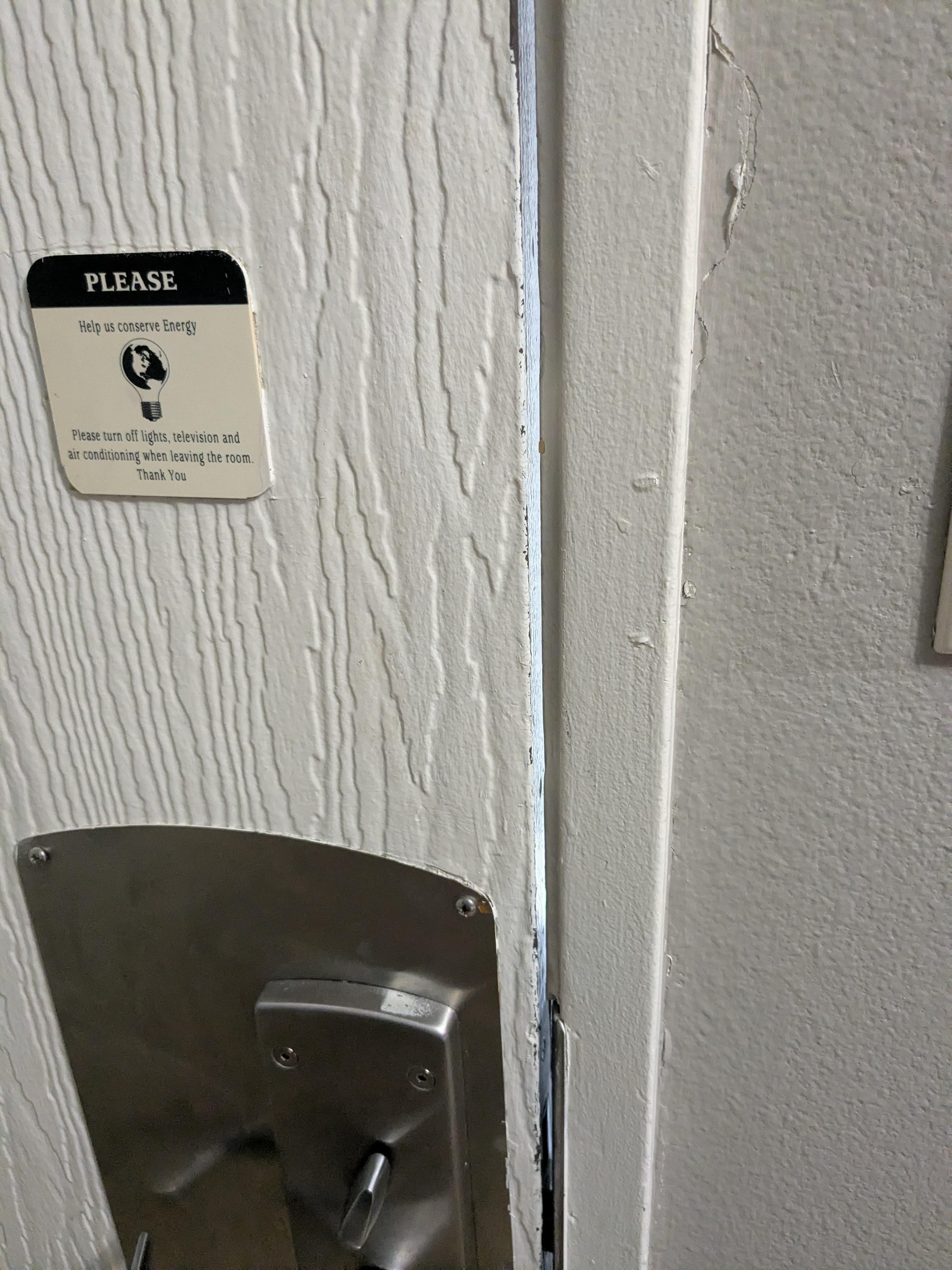 Gaps in door that lets bugs get into room