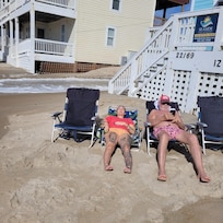 Our backyard beach (wave were reaching the house on ocean side)