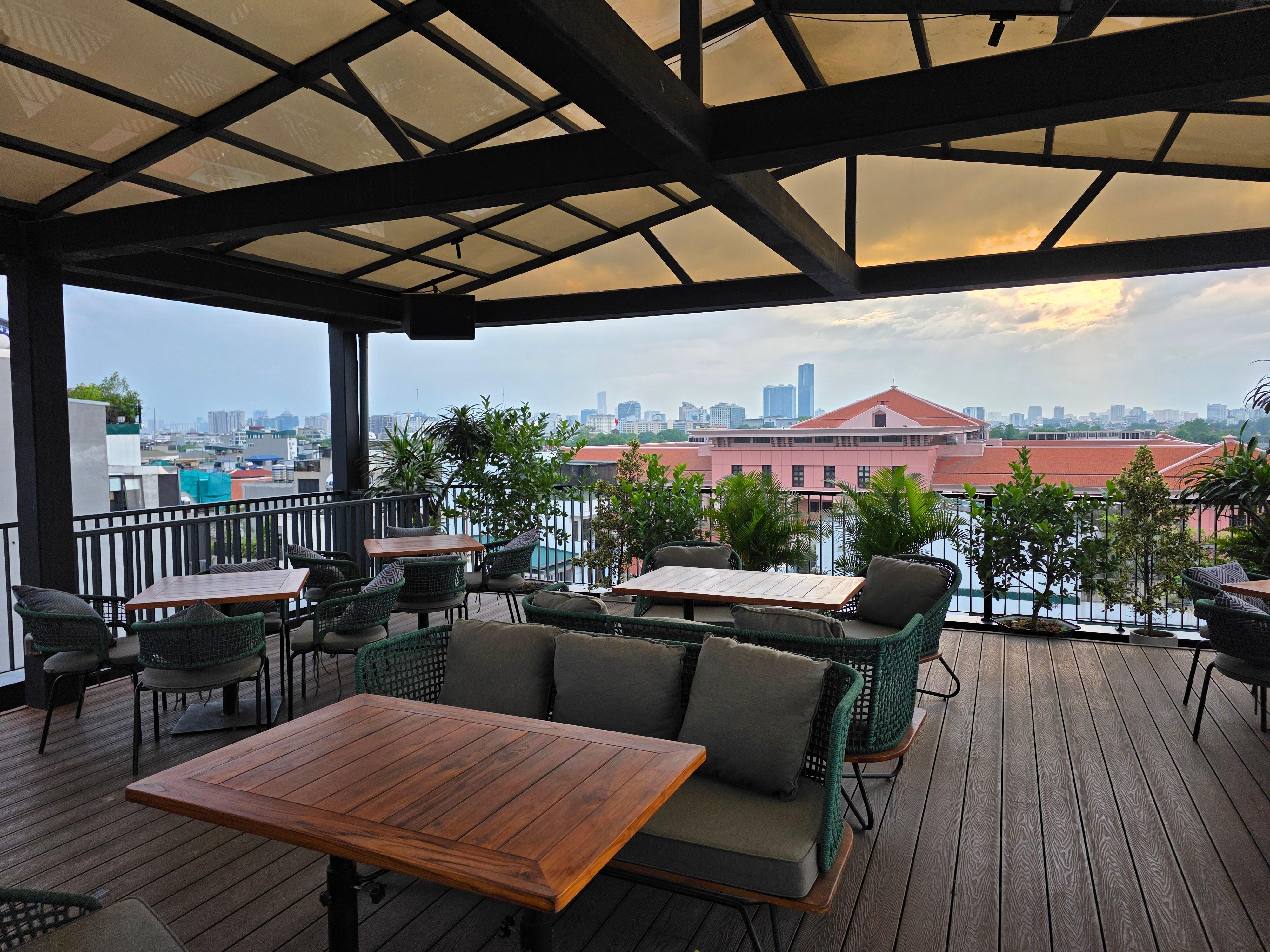 View from roof top bar
