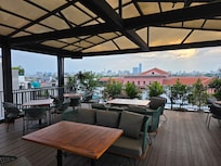 View from roof top bar