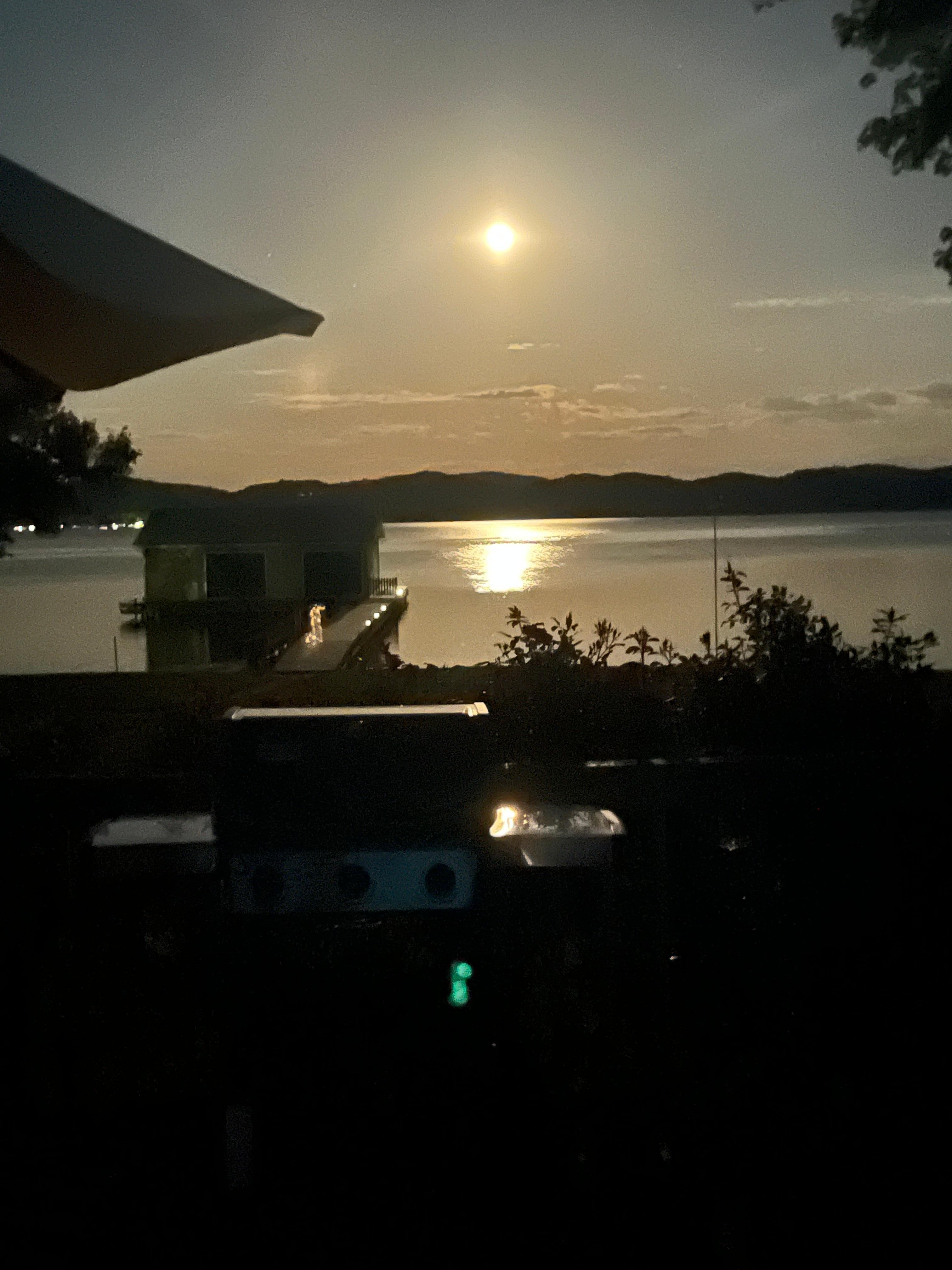 Night view from house deck.