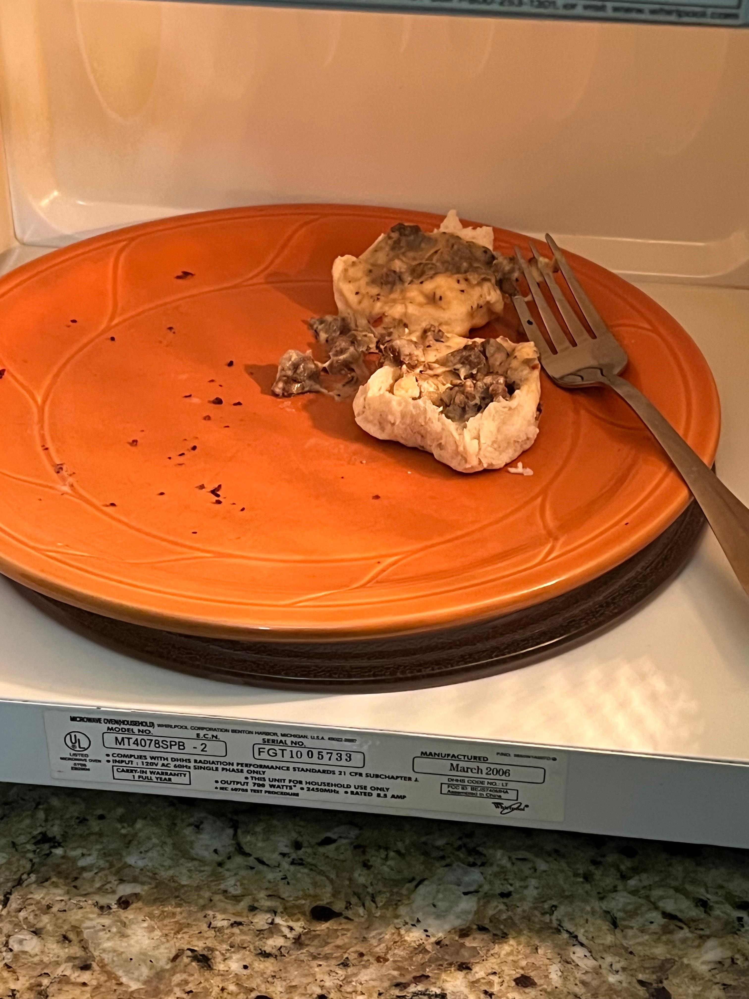 Food left in the microwave