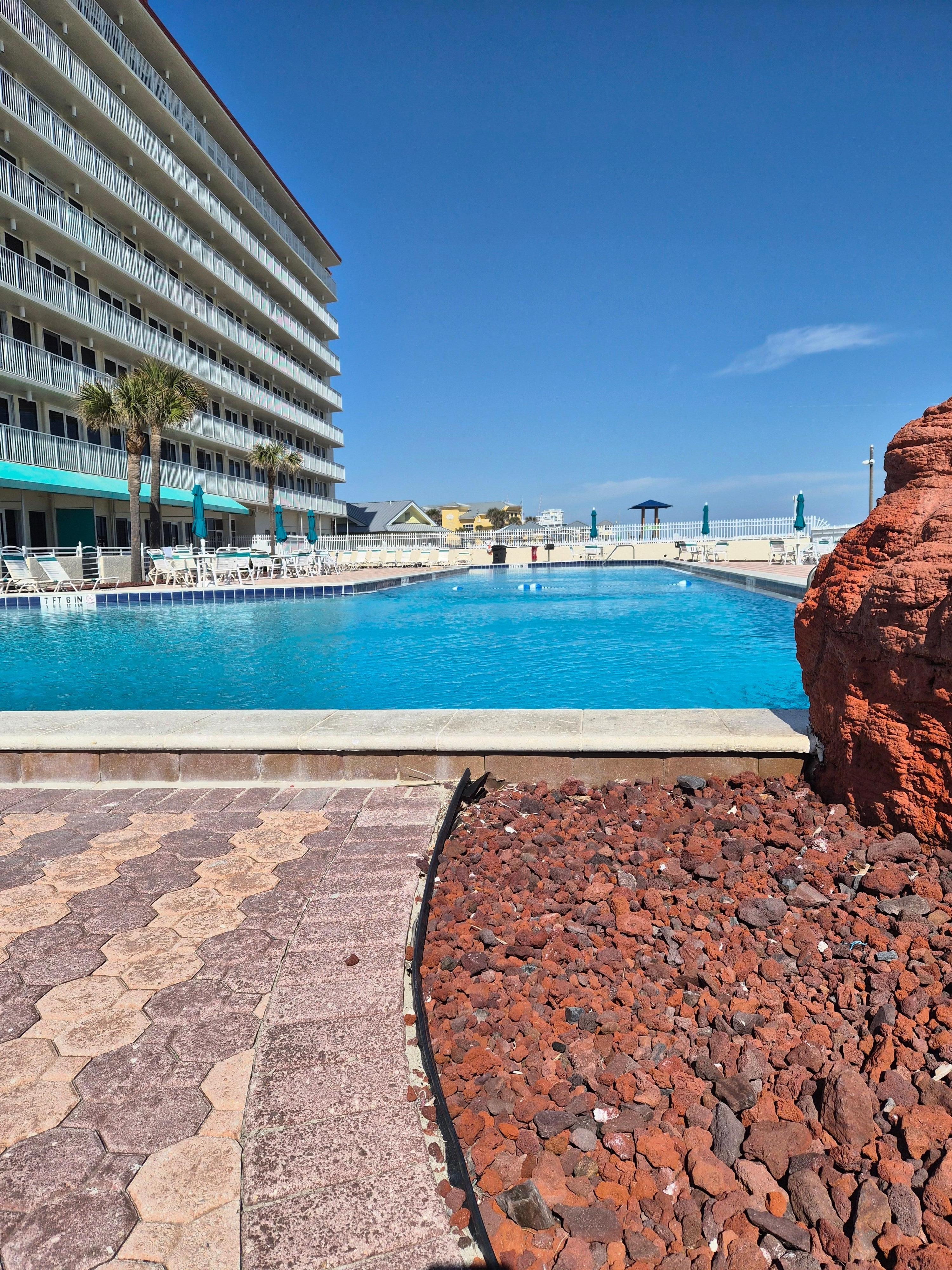 The pool is beautiful