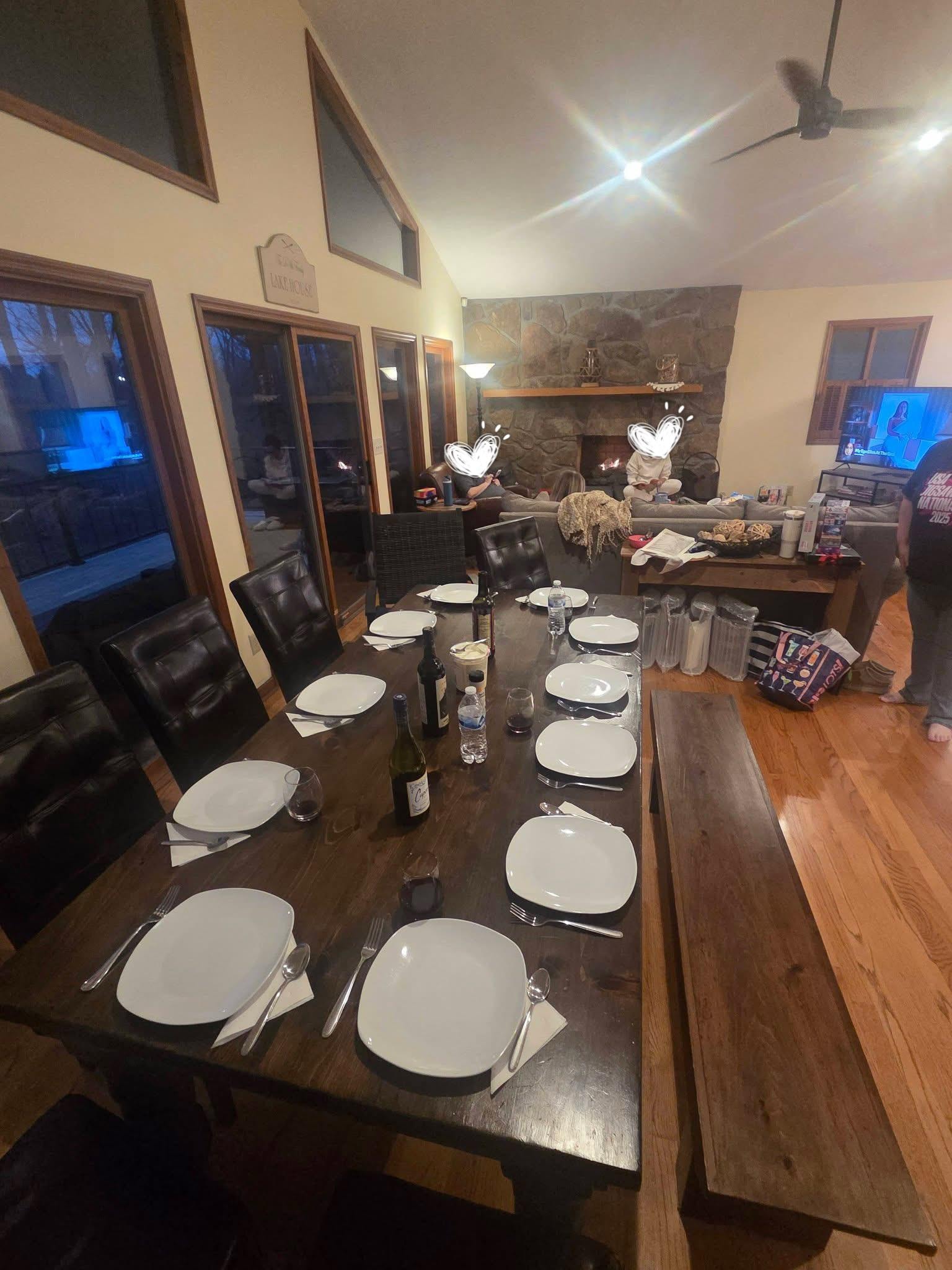 Dining room and upstairs living room 