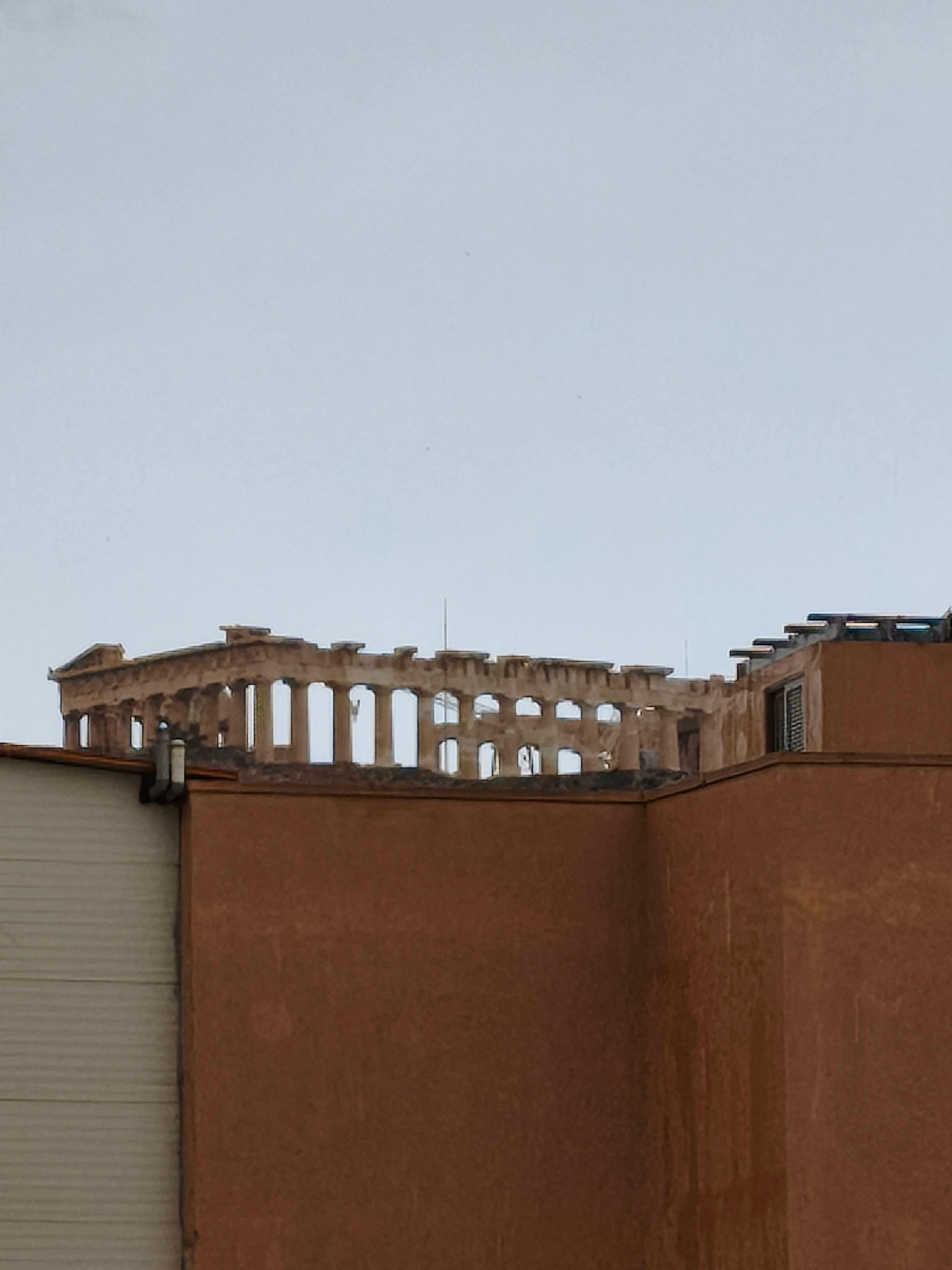 Vista del Partenone dalla terrazza