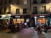 Lively cafes just beneath.