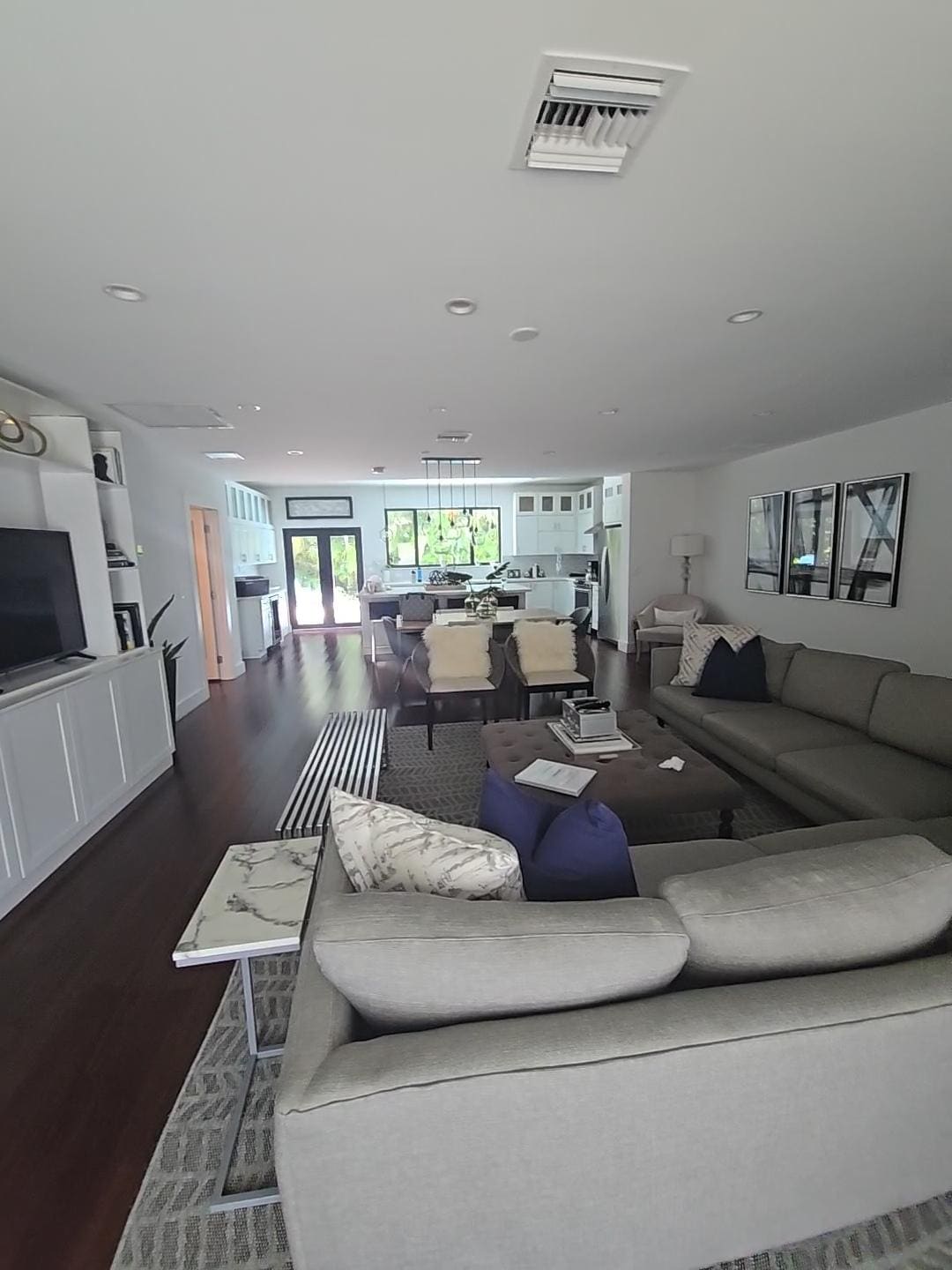 Great living,  dining, kitchen area.