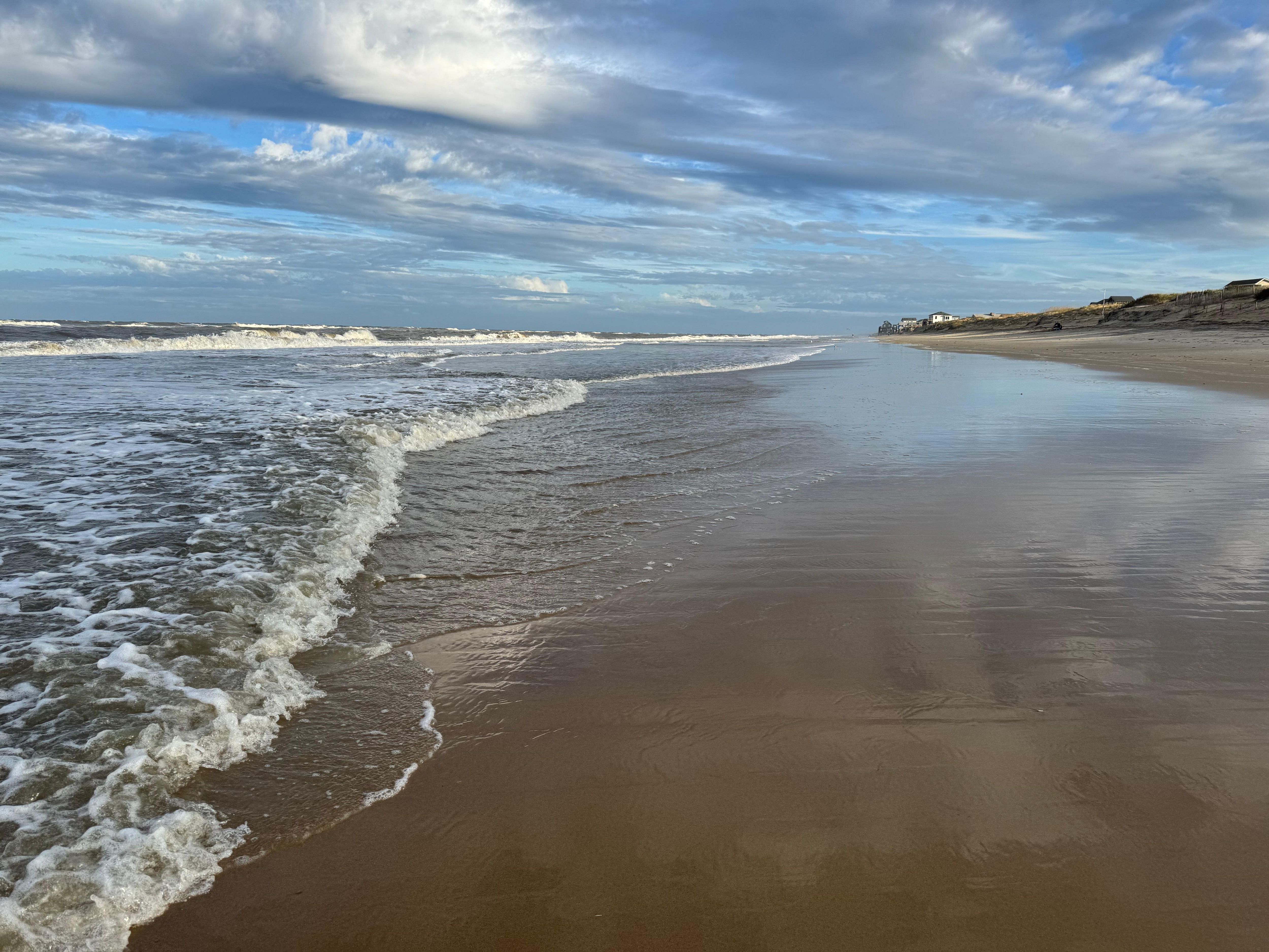 Beach in front of the house