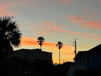 Morning sunrise visible from front porch
