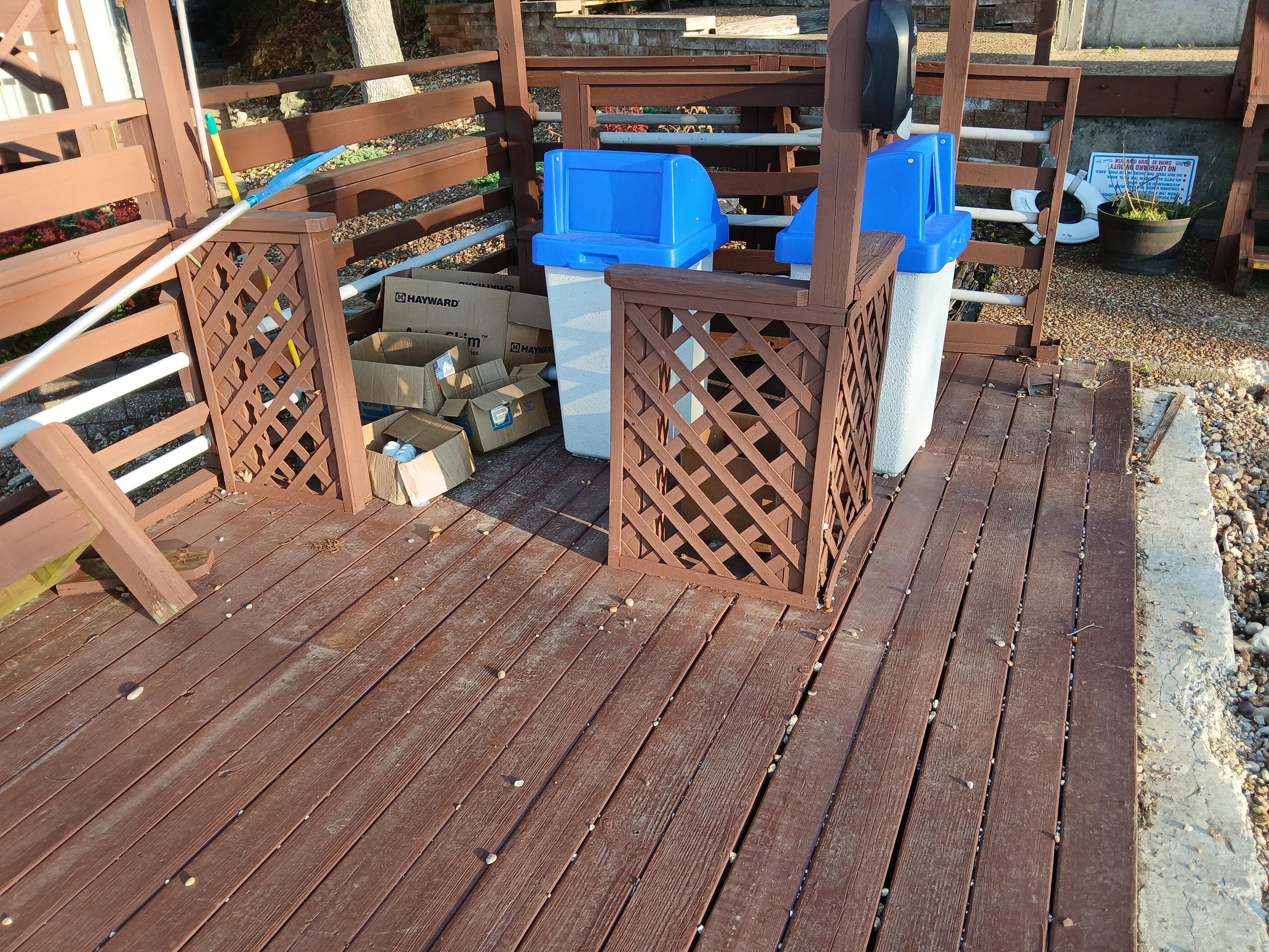 Condo pool deck area.