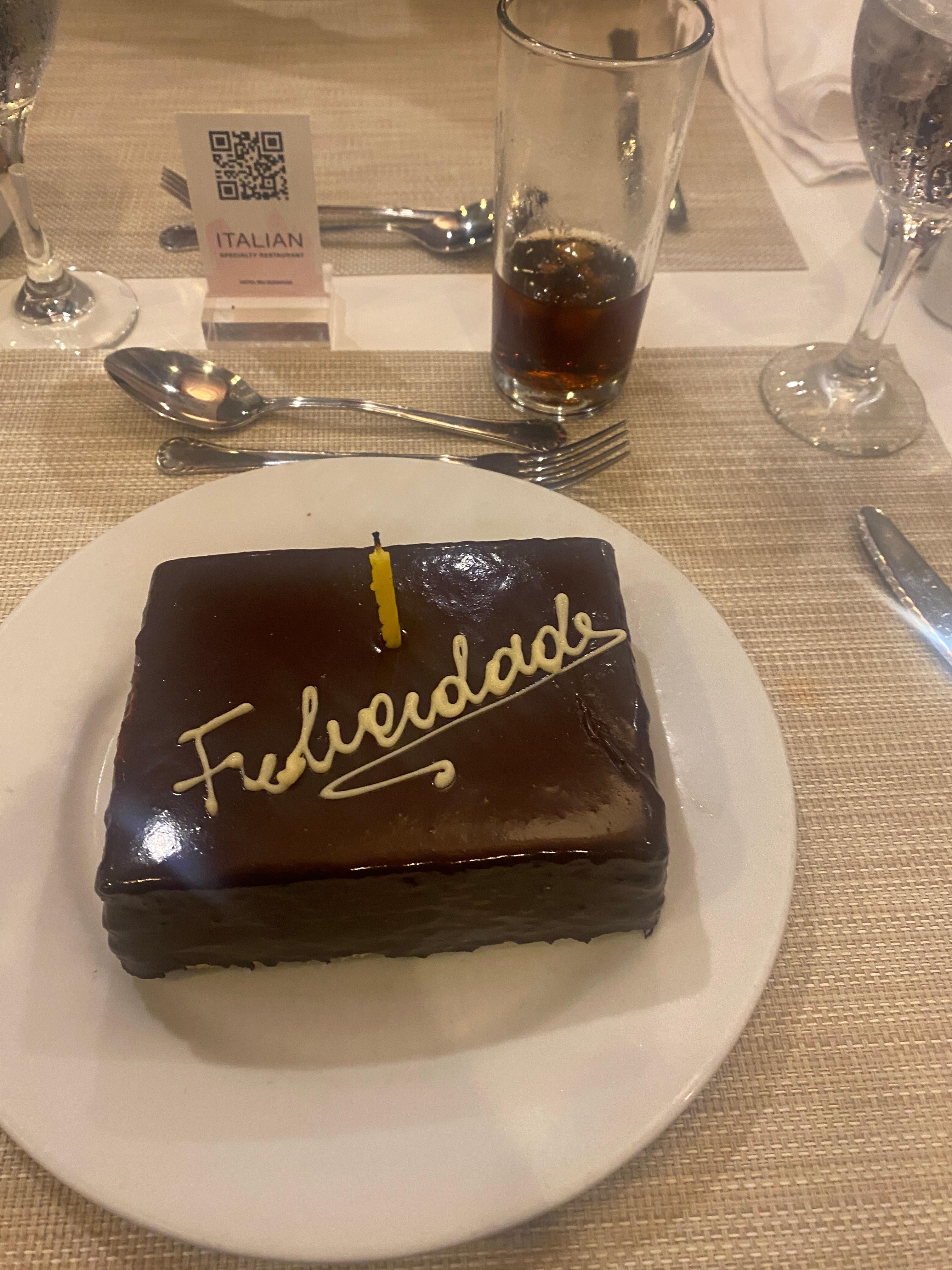 They celebrated my birthday at the Italian restaurant 