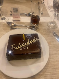 They celebrated my birthday at the Italian restaurant