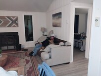 Enjoying time with the 4 legged children.