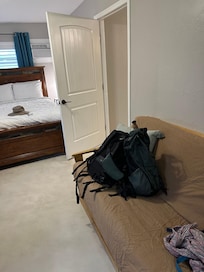 Roomy bedroom