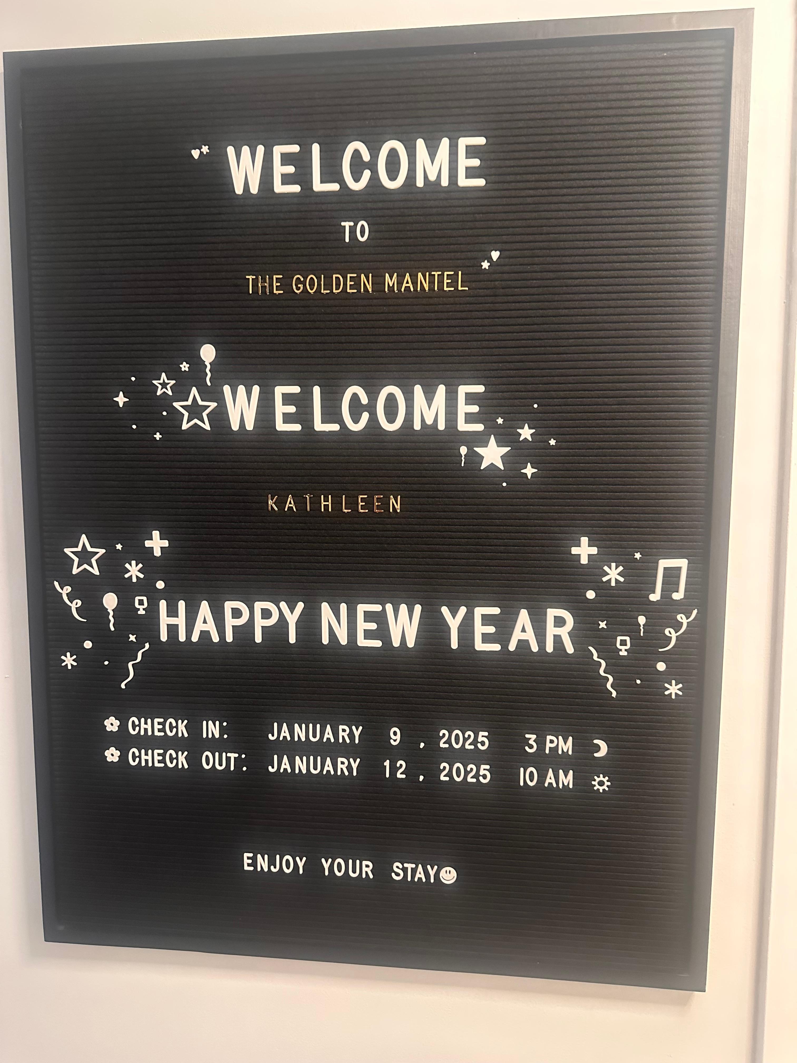 I thought this was such a nice touch! Really made me feel special!