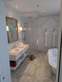Two large bathrooms.