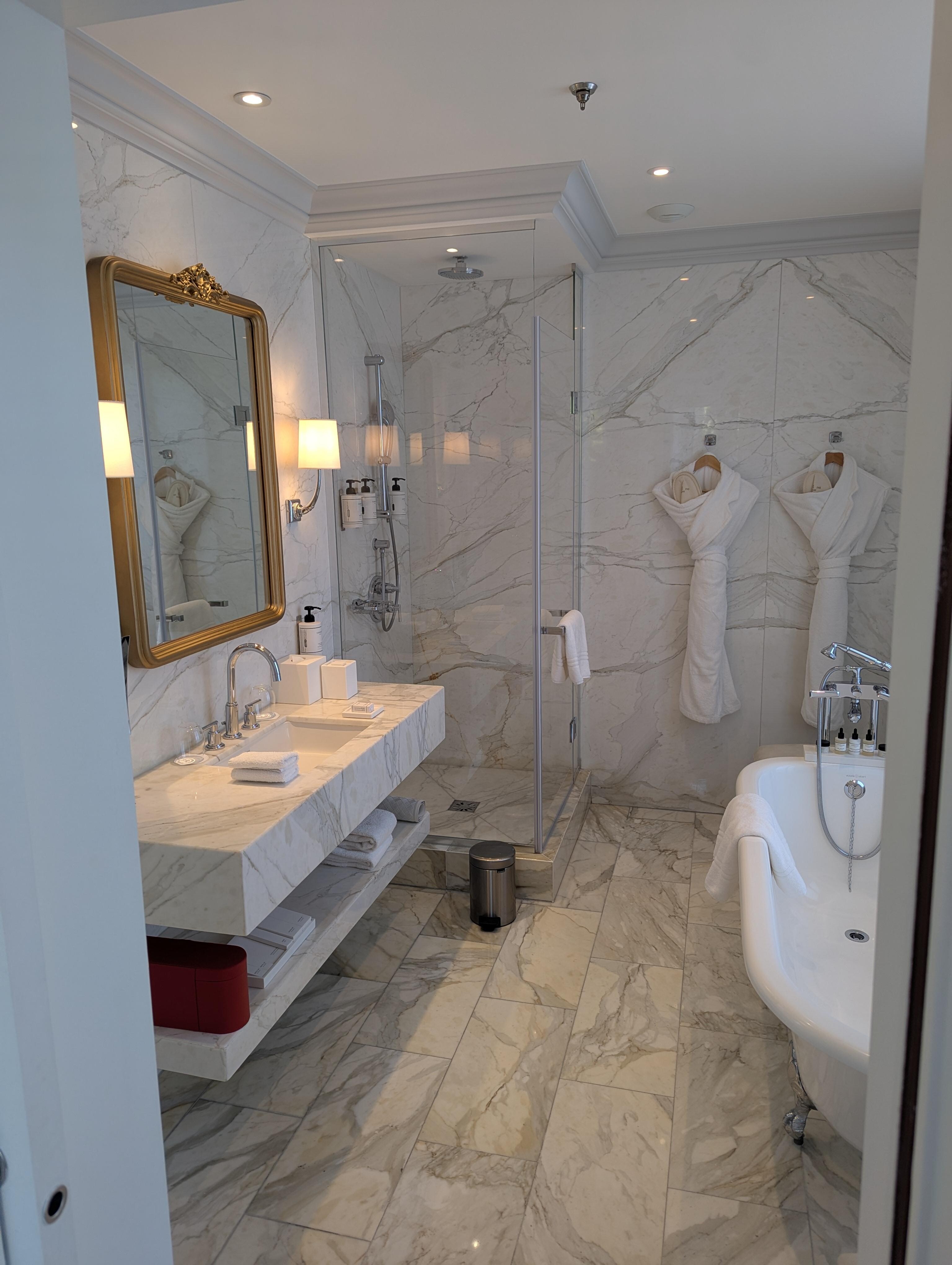 Two large bathrooms. 