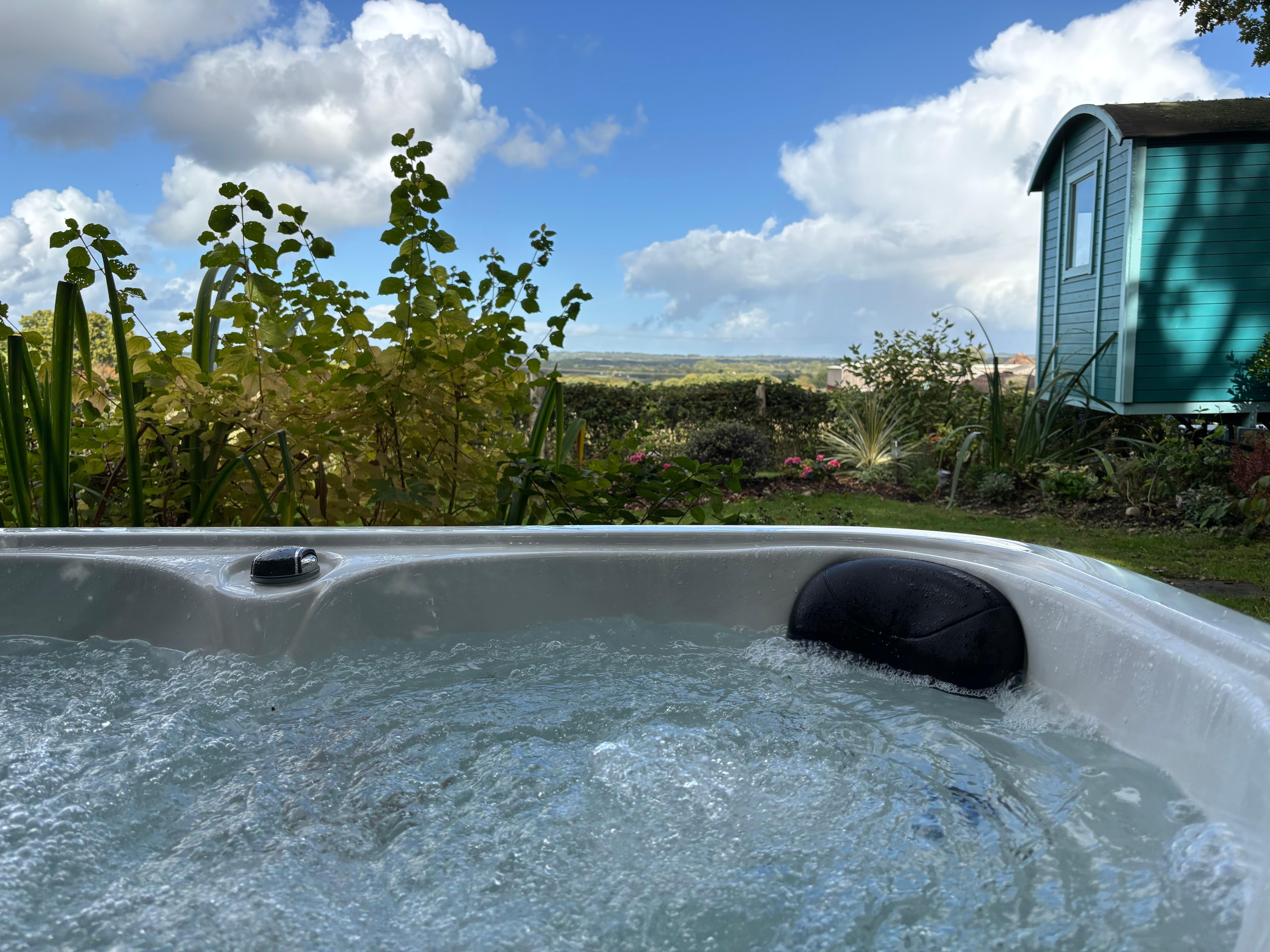 Lovely sun cloud watching and bubbles 