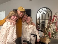 Celebrating Christmas with grandpa!